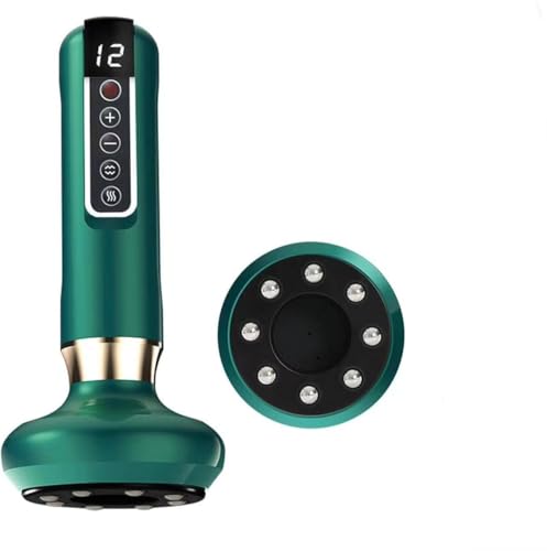 Handheld Cellulite Massager,Portable Smart Cupping Therapy Massager,Rechargeable & Cordless Electric Cupping Therapy Set with Heating,Relieves Muscle Neck Shoulder Back Aches(Green)