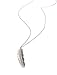 FXmimior Plume Feather Deck Shapped Plated Long Chic Essential Necklace Jewelry For Women (silver)