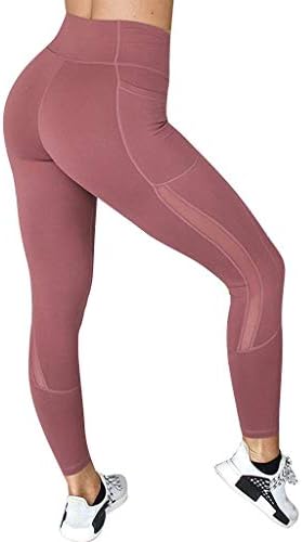 Yoga Pants Ladies'net Yarn Stitching Pockets Tight Fitness Pants Trouser and Sports Pants