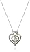 Amazon Collection 10k Gold Diamond Heart Pendant Necklace (1/4 cttw, I-J Color, I2-I3 Clarity)