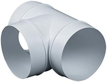 Round Ducting Pipe T Piece 125mm / 5" Extractor Fan Tee Connector 3 Way Adaptor KO125-26
