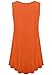 JollieLovin Womens Sleeveless Comfy Plus Size Tunic Tank Top with Flare Hem - Orange, 3X