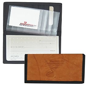 St. Louis Blues Leather/Nylon Embossed Checkbook Cover