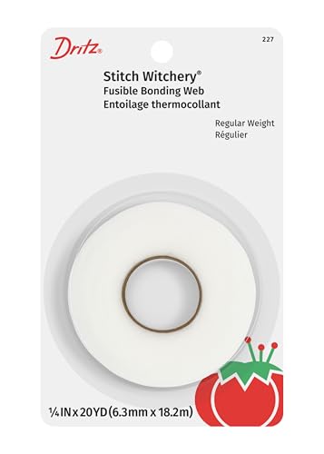 Dritz - 227 1/4x20 Stitch Witchery 1/4inx 20yd, 1/4-Inch X 20-Yards, White