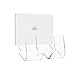 TXEsign Adhesive Wall Phone Holder Mount for Smartphones iPhone External Battery Wall Holder Mount (Silky White & Transparent)