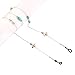VEAQEE Handmade Stone Beaded Eyeglass Holder, Eyeglass Chain, Eyeglass Lanyard (Blue)