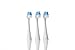 Smileactives Vibrite Sonic Electric Toothbrush Heads, 3 White/Blue Replacement Brush Heads with Firm Tip Bristles for Teeth Whitening and Cleaning, Helps Remove Plaque (Not Compatible w/Wave Version)