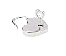 BeeSpring 1 Pieces Height Polished Heart Shaped Padlock Skeleton Key,Replacement Handbag Bag, Wedding Bow Lock - Silver Color