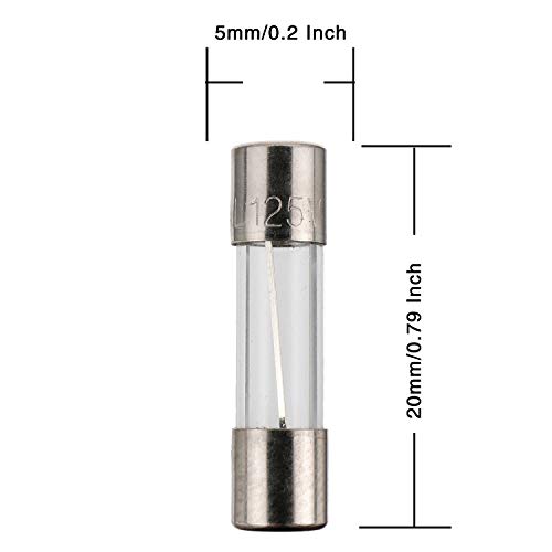 BOJACK Christmas Light fuses 5x20mm 125V 0.5A 1A 2A 3A 4A 5A 8A 10A 15A