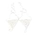 yueton 2pcs Crochet Barefoot Sandals, Nude Shoes, Foot Jewelry, Anklet, Bridesmaid Accessory, Yoga Shoes, Beach Pool Wedding Accessory (White)