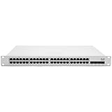 Cisco Meraki MS350-48LP Cloud Managed Switch - 48 Port Gigabit Ethernet, Layer 3, 370W PoE Enterprise Licensing Required and Sold Separately)