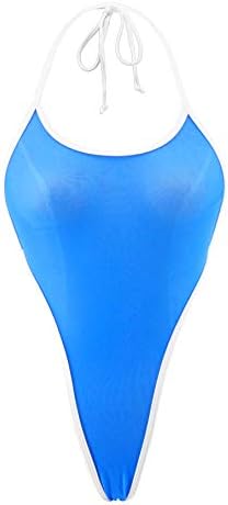 SHERRYLO See Through One Piece Swimsuit High Cut Micro Monokini Bikini Mini  Mesh Transparent Bathing Suit, 1893-blue, S price in UAE | Amazon UAE
