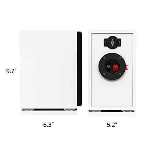 Fluance SXHTBWH High Definition Surround Sound Home Theater 5.0 Channel Speaker System Including Floorstanding Towers, Center and Rear Speakers (White)