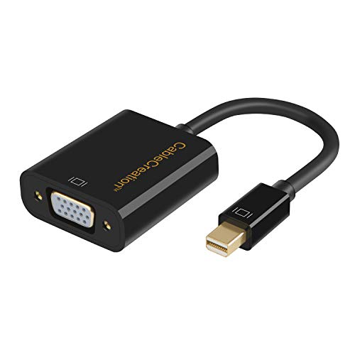 Mini DP to VGA Adapter, CableCreation Mini DisplayPort (Thunderbolt 2) 1080P Compatible with Mackbook Pro, Air, iMac, HD Monitor, Microsoft Surface Pro. Black