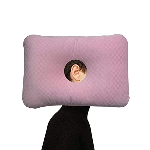 Pozico Side Sleeping Ear Pillow with Ear Hole Piercing Pillow for Side