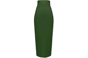 Women's Elastic Candy Color Bandage Skirt Midi Calf Pencil Skirt