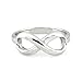 Metal Factory 925 Sterling Silver Infinity Symbol Wedding Band Ring, Nickel Free Sz 8