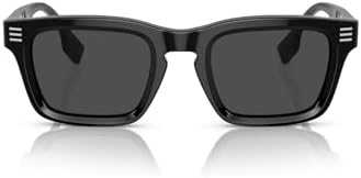 Amazon.com: BURBERRY Sunglasses BE 4293 377381 Black Polar Grey