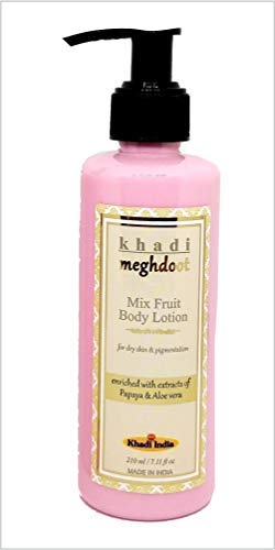 KHADI MEGHDOOT Papaya and Aloe-Vera Mix Fruits Body Lotion (210ml)