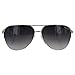 Kenneth Cole Reaction Half Rimless Aviator Sunglasses, White/Smoke Gradient