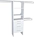 ClosetMaid 1937140 SuiteSymphony Modern 25-Inch Closet Organizer with Shelves and 4-Drawers, Pure White