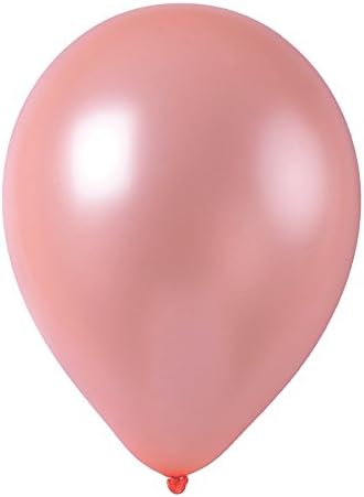 Topenca Supplies Party Solid Metallic Latex Balloons, 50-Pack, 12-Inch, Peach