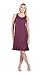 Savi Mom Sleeveless Nursing / Breastfeeding Ruffled Nightgown (Small, Wine)