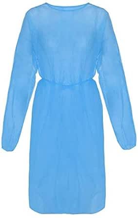 Disposable Protective Clothing Isolation Suit Surgical Gown Non-woven Workwear Outdoor Protective Clothing Dustproof Waterproof Outdoor Anti-fog Elastic Cuffs Disposable Protective Clothing Apron, Non