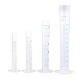 TOYMYTOY Plastic Graduated Cylinders 4 Piece Set