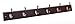 BirdRock Home Oval Hook Coat and Hat Rack | 6 Hooks| Wall Mount | Brown Finish | Bronze Hooks
