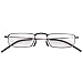 Eyekepper 5-Pack Straight Thin Stamped Metal Frame Half-Eye Style Reading Glasses Readers +2.5