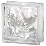 Quality Glass Block 8 x 8 x 3 Wavy Glass Block