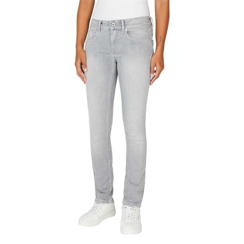 Pepe Jeans Slim Jeans LW Pantalones, Denim, 26W / 34L Unisex Adulto