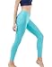 TSLA Yoga Pants Mid-Waist/High-Waist Tummy Control w Pocket Series, Yogabasic Contour(fyp52) – Aqua, Large (Size 10-12_Hip41-43 Inch)thumb 1