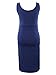 Liu & Qu Women's Maternity Sleeveless Tank Dresses Mama Scoop Neck Baby Shower Vestido Navy L