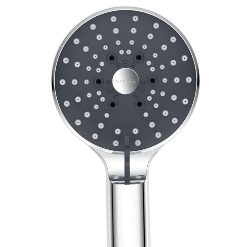 Soffione Doccia, YEAUPE PRO Doccia Soffione con 6 tipi di getto, soffione doccia anticalcare Anticalcare, G1 / 2 pollici, Diametro 110 mm, Cromato