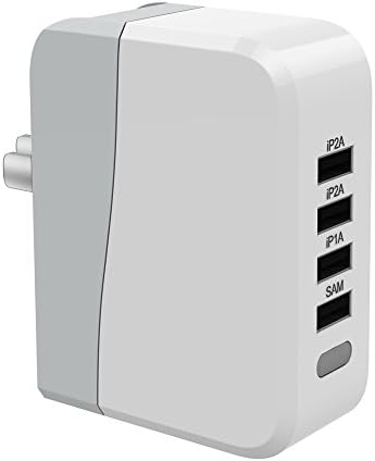 USB Charger Wotmic 4-Port 5A USB Wall Charger with Foldable Plug Travel Charger for iPhone iPad Android Smartphones