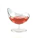 Oasis Creations Scallop Stem Cup - Parfait Serving Bowl - 24 Count - Clear Hard Plastic - Appetizer Cup - Disposable or Reusable - 2 ounce - Ideal for Desserts, Appetizers, Puddings