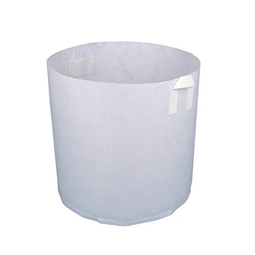 Jun Da 10 Pcs White Plant Grow Bags Plant Root Pouch Pots Container with Handles Size 45 40 cm / 20 Gallon