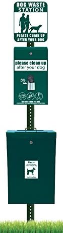 Ultimate Dog Waste Station -Free 400 waste bags and 50 can liners -ONEPul - Ultimate Can - D-777-GRN