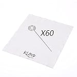 KLOUD City 60 pcs Silver 4-inch Circle Swirl Place Greeting Card / Thank You Card Holder Pick