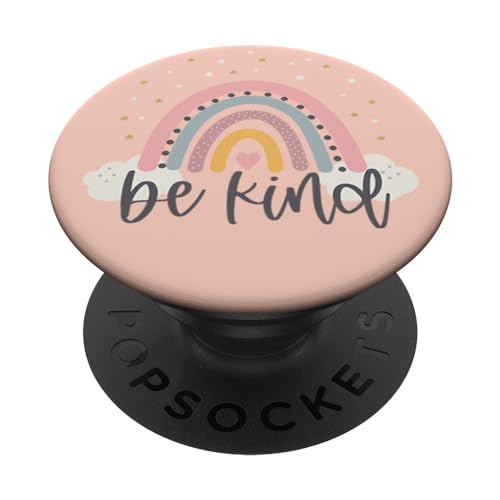 Be Kind - Cute Rainbow Positive Quotes Inspirational Saying PopSockets Standard…