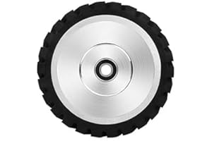 YKLP 10x2 Belt Grinder Contact Wheel,Belt Sander Bearings Serrated Rubber Contact Wheels with 7R8 Bearings