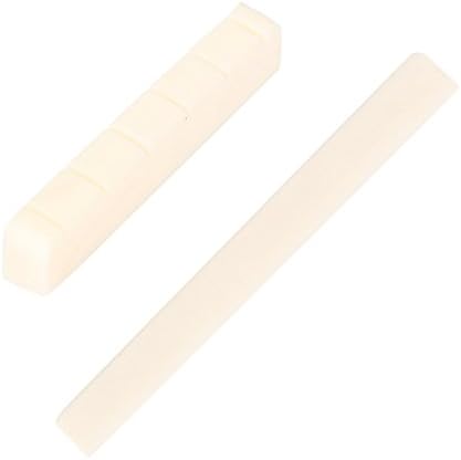 Blueseason 6 String Acoustic Guitar Bone Nut Bridge Saddle (For classic), White