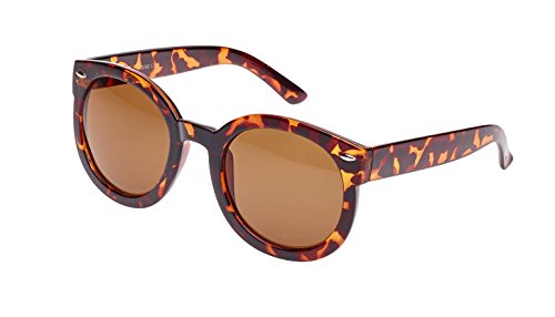 Revive Eyewear Warhol Style Retro Oversized Sunglasses (Shell, 60)