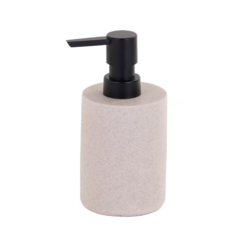 douceur dinterieur, Soap Dispenser (Diameter 7 x 16 cm) Granite Sand, Polyresin Plain