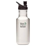 Klean Kanteen 18-Ounce Classic, Poly Sport Cap 2.0 Stainless Steel Water Bottle
