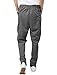 uxcell Men's Running Jogger Pants Basic Training Drawstring Sweatpants Trousers with Pockets Dark Gray 36-38