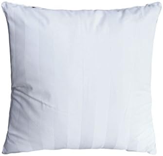 Square Pillow Insert(Pack of 1 White)Medium Density Sham Stuffer 100% Cotton Sateen Shell Plush Polyester Filled Pillow for Bed Sofa and Couch,Hypoallergenic,Machine Washable 18X 18