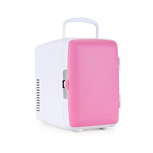 YD-freezer Car refrigerator - 4L Car Refrigerator Portable Cold Box Mini Fridge Student Dormitory Refrigerator Travel Refrigerator Freezer/& (Color : Pink)